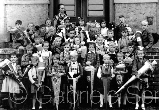 Einschulung Klasse 1A 1956