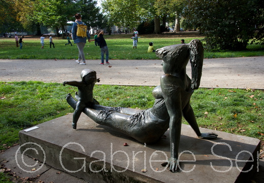 September 2014 Berlin, seit 1974 kann man sie antreffen, das Geschwisterpaar von Theo Balden