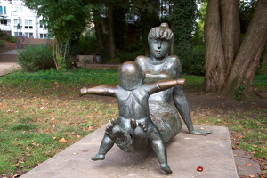 September 2014 Berlin, seit 1974 kann man sie antreffen, das Geschwisterpaar von Theo Balden