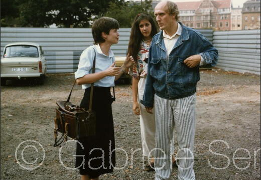 1987 mit Herman van Veen vor dem Berliner Ensemble