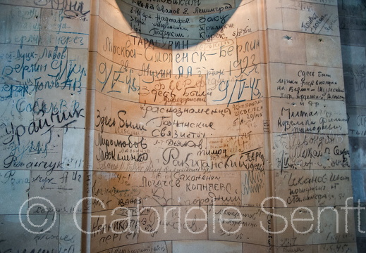 März 2015 denkmalgeschützte Inschriften von 1945 im Reichstagsgebäude 