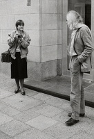 1987 Georges  Moustaki vor'm Internationalen Pressezentrum der DDR 