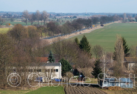 April 2015 Blick von der Gedenkstätte in Seelow Richtung Oder
