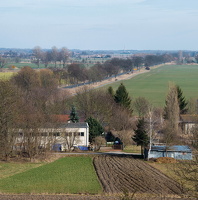 April 2015 Blick von der Gedenkstätte in Seelow Richtung Oder