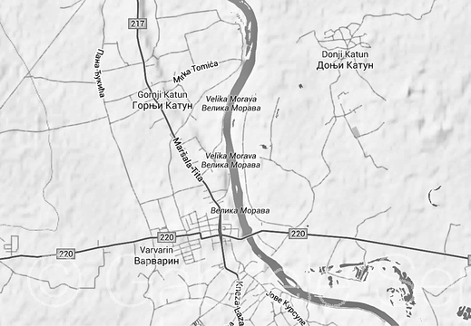 Landkarte zu Varvarin 