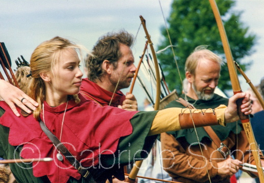 1991  Gotland "Mittelaltertage"., Bogenschützin