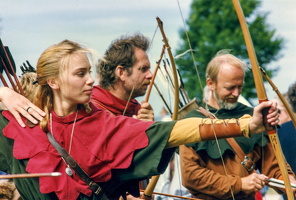 1991  Gotland "Mittelaltertage"., Bogenschützin