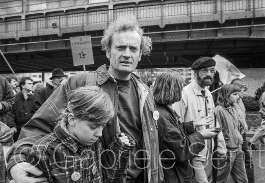  5.4.90 Friedrich Schorlemmer beim ersten gemeinsamen Berliner Ostermarsch